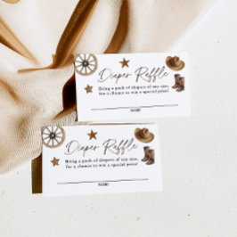 Little Cowboy, Wild West Rodeo Diaper Raffle Begleitkarte