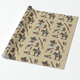 Little Cowboys & Wild West Kids Wrapping Paper – B Geschenkpapier