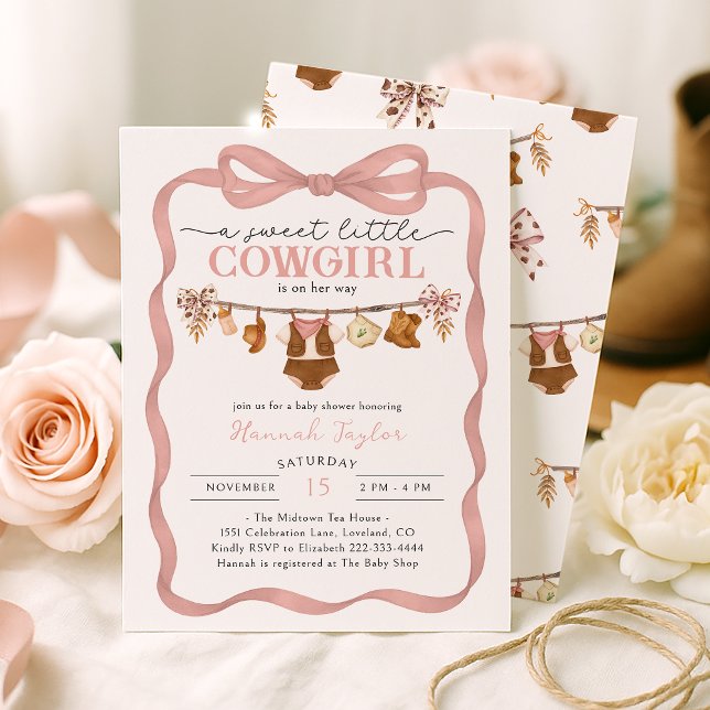 Little Cowgirl Baby Shower Einladung (Von Creator hochgeladen)