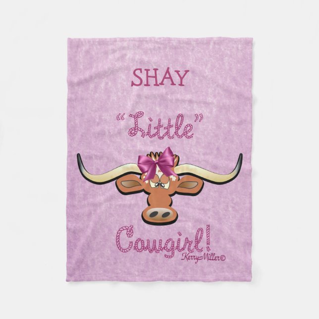 Little Cowgirl Fleece Blanket (Vorderseite)
