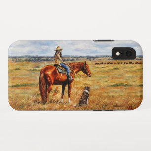 Little Cowgirl on Cattle Horse Case-Mate iPhone Hülle