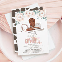 Little Cowgirl Western Floral Girl Babydusche