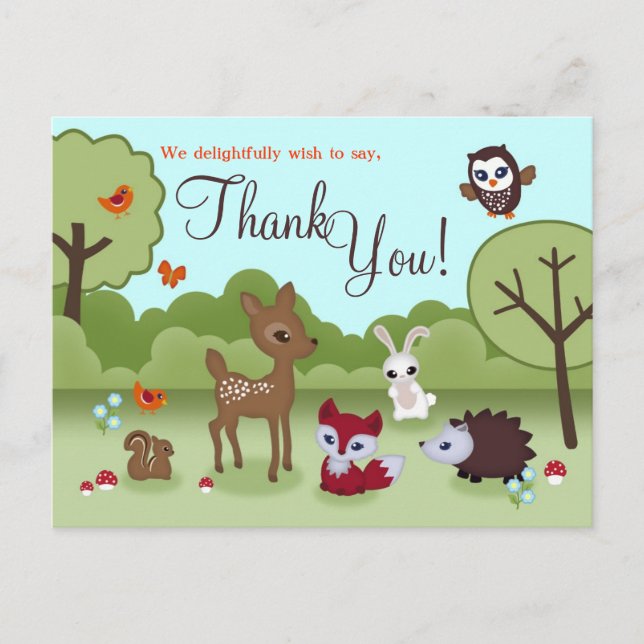 Little Critters Thank You Postcard Postkarte (Vorderseite)