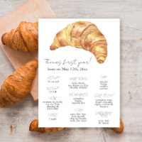 Little Croissant First Birthday Milestone Geburtst