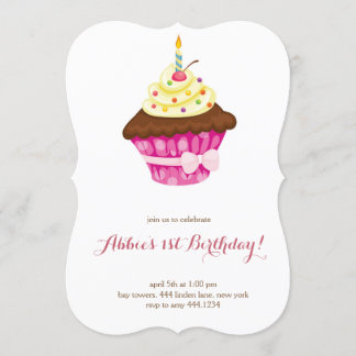 Little Cupcake Einladung zum ersten Geburtstag