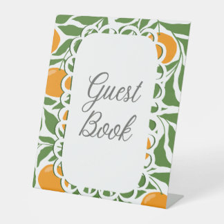 Little Cutie Baby Shower Guest Book Sockelschild