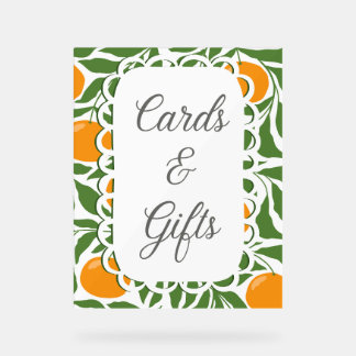 Little Cutie Baby Shower Tabletop Sign Cards and G Acrylschild