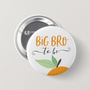 Little Cutie Citrus Orange Big Bro To Be Knopf Button