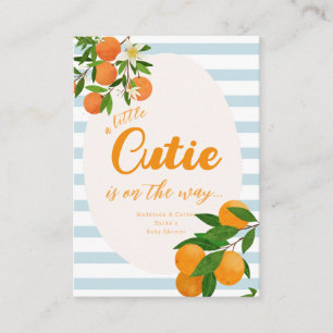Little Cutie Orange Baby Shower - Bio-Markt Begleitkarte