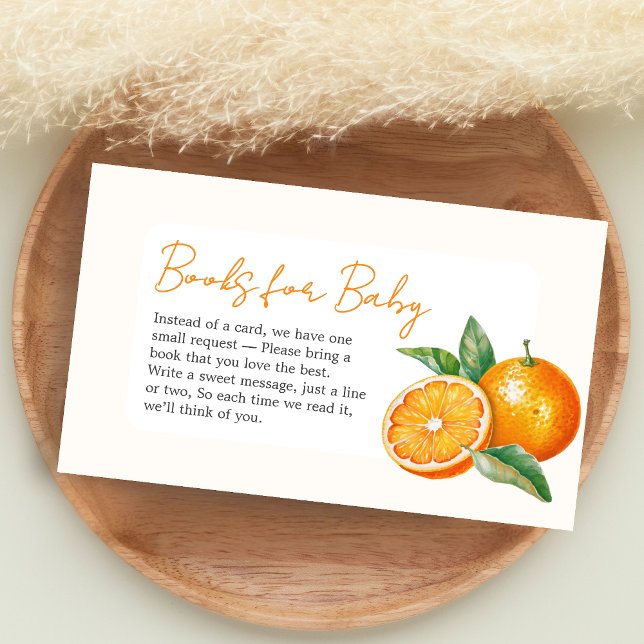 Little Cutie Orange Baby Shower Books for Baby Begleitkarte (Little Cutie Baby Shower Books for Baby)