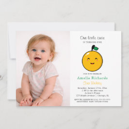  Little Cutie Orange Citrus 1st Birthday  Einladung