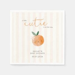 Little Cutie Orange Citrus Baby Shower Serviette