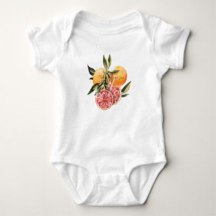 Little Cutie   Orange Citrus Erster Geburtstag Baby Strampler