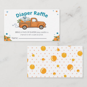 Little Cutie Orange Vintage LKW-Windel-Raffle Begleitkarte