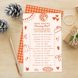 Little Cutie Pie Baby Shower Who Knows Best Game