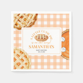 Little Cutie Pie Gingham Baby Shower Serviette