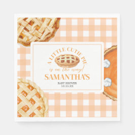 Little Cutie Pie Gingham Baby Shower Serviette