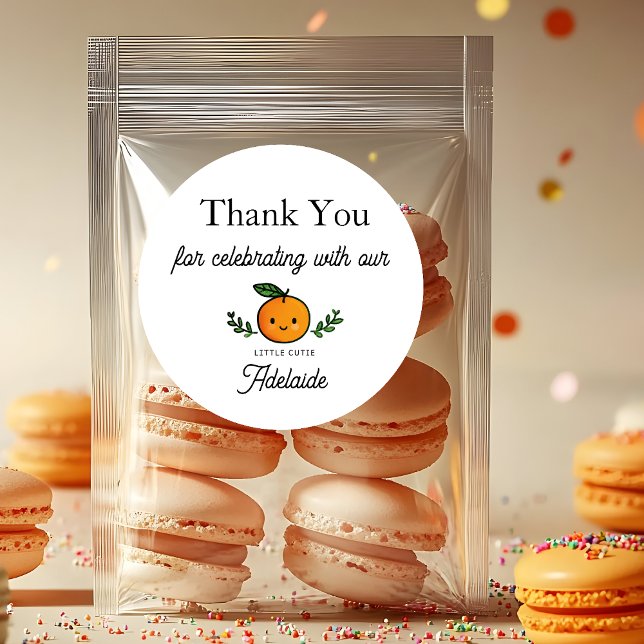 Little Cutie Sticker Birthday Party Decor (Von Creator hochgeladen)