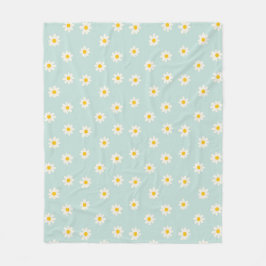 Little Daisies - soft teal Fleecedecke