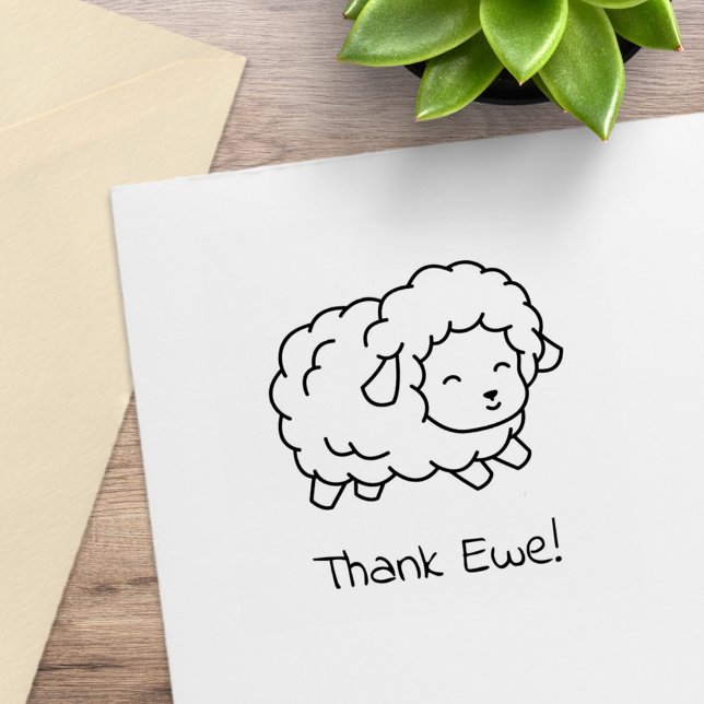 Little danke Ewe (Sie) Sheep Color Me Gummistempel (Von Creator hochgeladen)