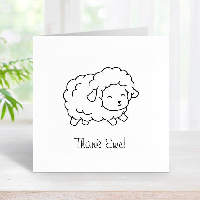 Little danke Ewe (Sie) Sheep Color Me Gummistempel (Von Creator hochgeladen)