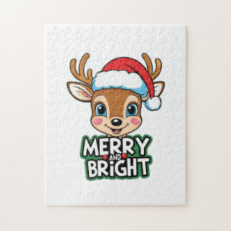 Little Dee mit Santa "Merry & Bright" Design Puzzle