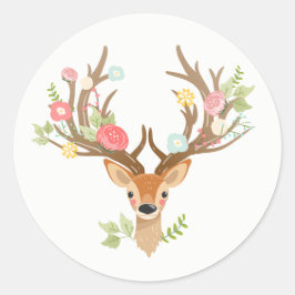 Little Deer favorit tag Sticker woodland Antlers