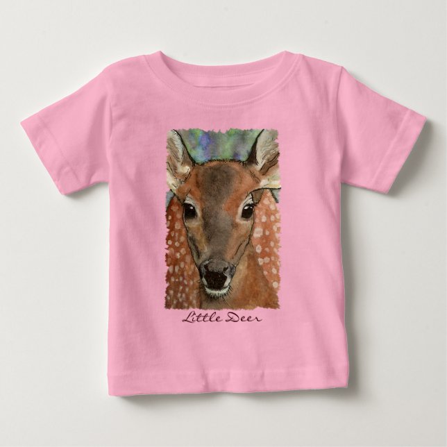 Little Deer Niedlich Fawn Wildlife Baby Baby T-shirt (Vorderseite)