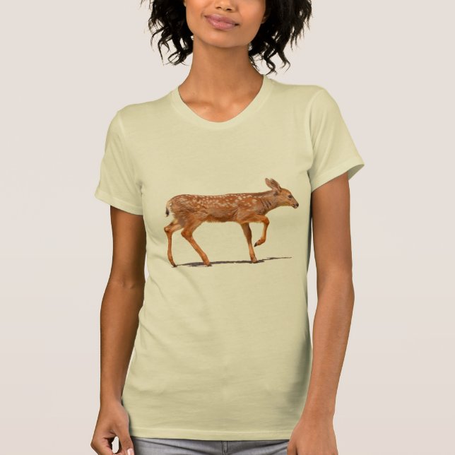 Little Deer Niedlich Walking Fawn Wildlife Baby T-Shirt (Vorderseite)