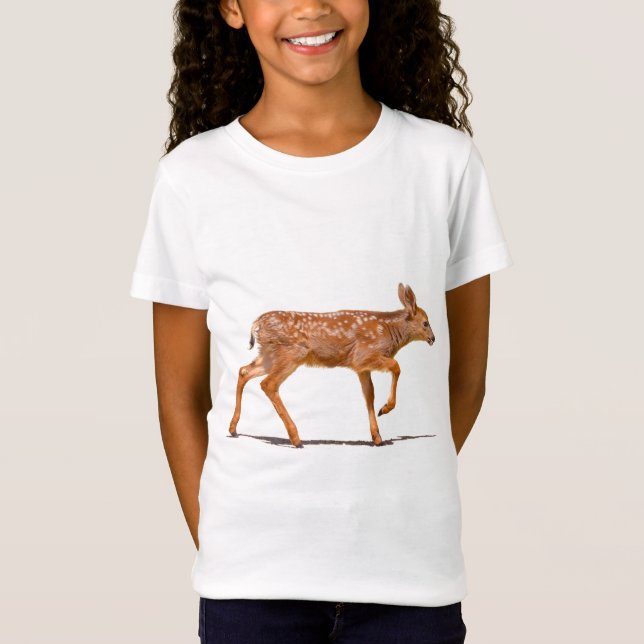 Little Deer Niedlich Walking Fawn Wildlife Baby T-Shirt (Vorderseite)