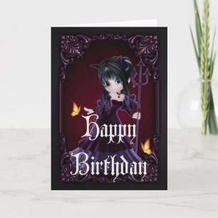 Little Devil 6 Gothic Happy Birthday Card Karte