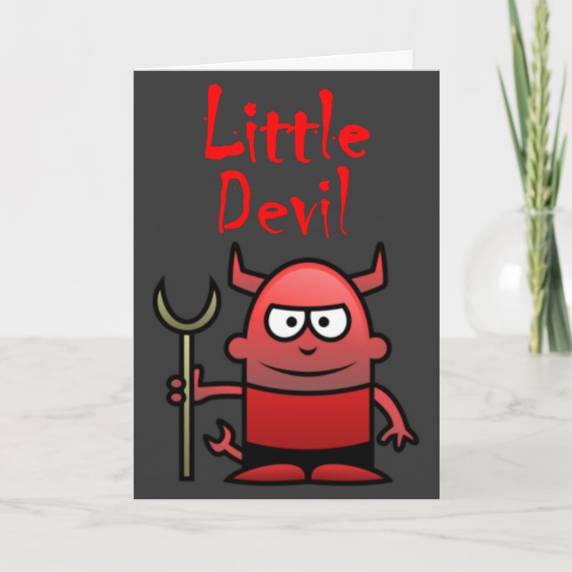 Little Devil Birthday Karte (Vorderseite)