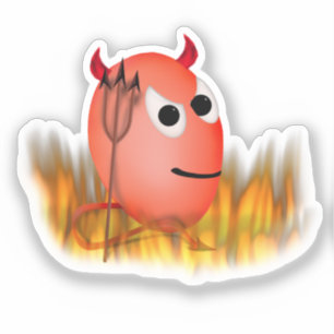 Little Devil, Deviled Egal Halloween Aufkleber