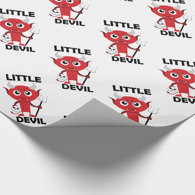 Little Devil - glänzendes Wrapping Paper, 30" x 6' Geschenkpapier (Ecke)