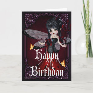 Little Devil Ladybug Design 1b Happy Birthday Card Karte