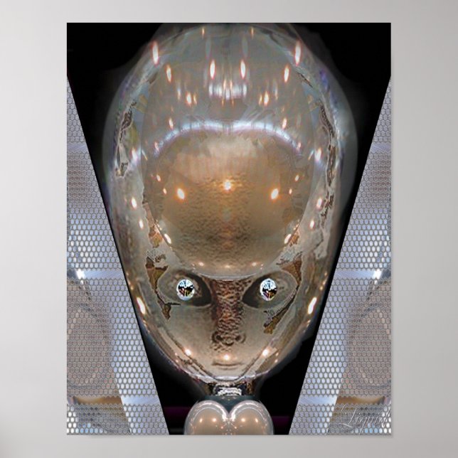 Little Deze Alien Print Poster (Vorne)