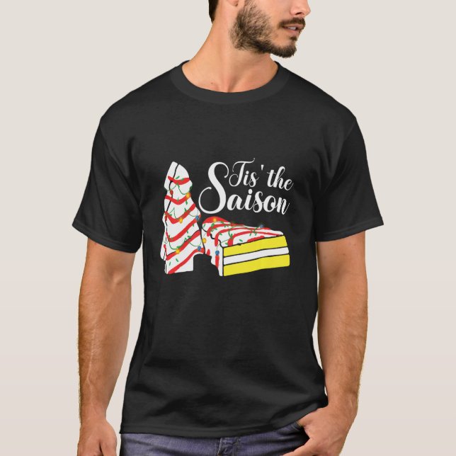 Little Dies ist die Jahreszeit Weihnachtsbaum Cake T-Shirt (Vorderseite)