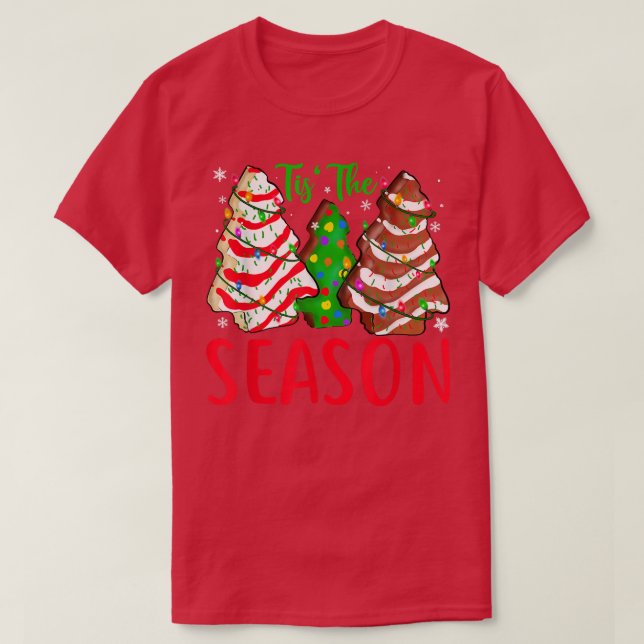 Little Dies ist die Jahreszeit Weihnachtsbaum Cake T-Shirt (Design vorne)