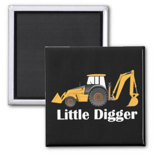 Little Digger - 2 Zoll Square Magnet 