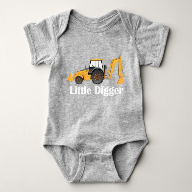 Little Digger - Baby Jersey Bodysuit  Baby Strampler (Vorderseite)