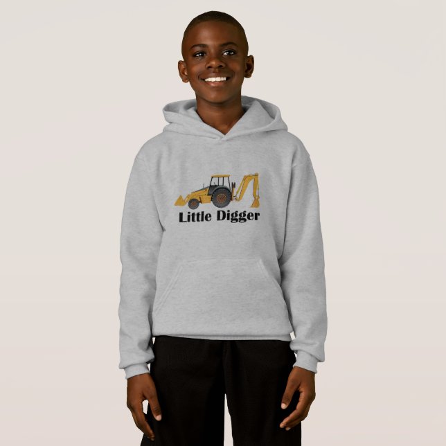 Little Digger - Kinderpullover Hoodie (Vorne ganz)