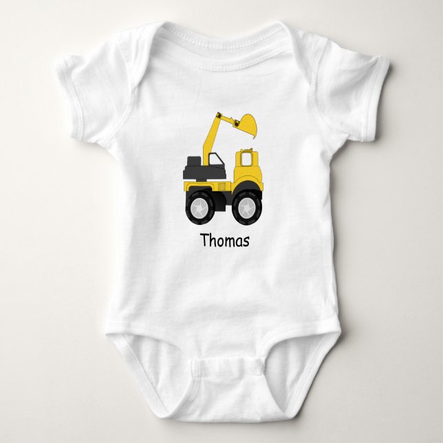 Little Digger Personalised Baby Strampler (Vorderseite)