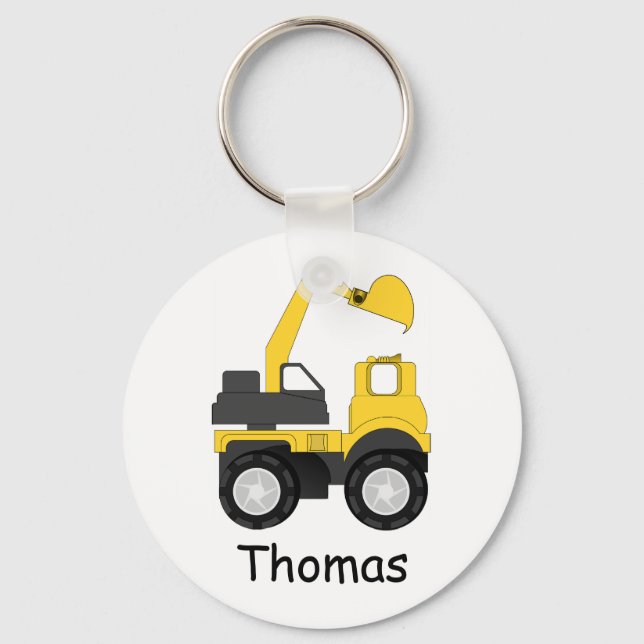 Little Digger Personalised Kid's Schlüsselanhänger (Vorderseite)