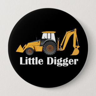 Little Digger - Riesiger, 1,5 mm runder Knopf  Button