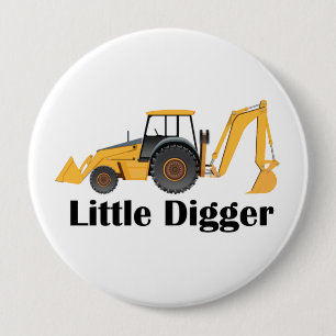 Little Digger - Riesiger, 1,5 mm runder Knopf  Button