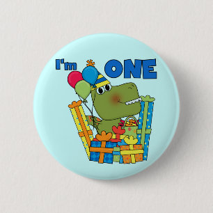 Little Dino 1. Geburtstag T Shirts und Geschenke Button