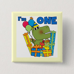 Little Dino 1. Geburtstag T Shirts und Geschenke Button