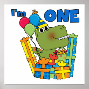 Little Dino 1. Geburtstag T Shirts und Geschenke Poster