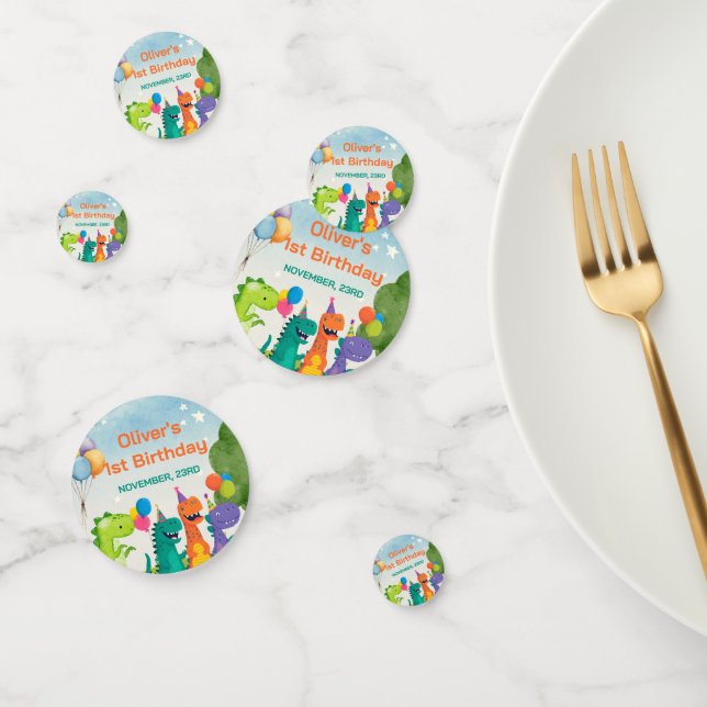 Little Dino 1st Birthday party  Konfetti (Gruppe)