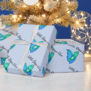Little Dino auf dem Way Baby Shower Wrapping Paper Geschenkpapier